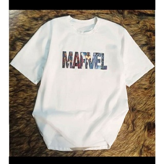 Áo Thun trắng Unisex in chữ Marvel hàng siêu chất lượng cho nam nữ