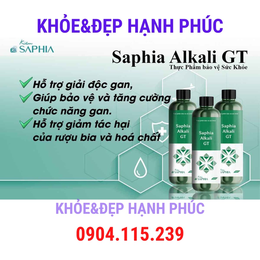 Kiềm hồi sinh gan thận Saphia Alkali GT – 300 ml/chai