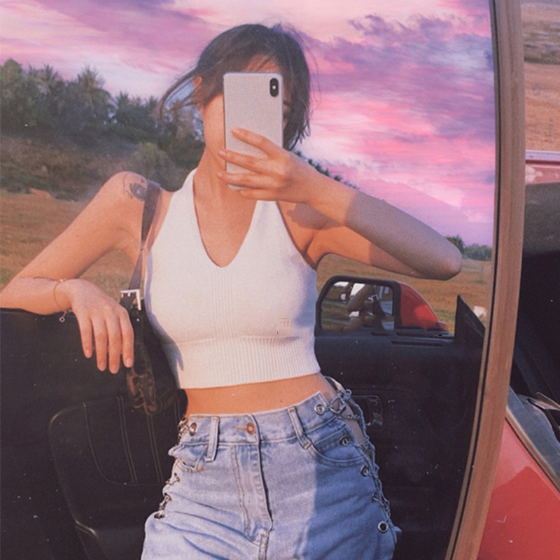 Áo Hai Dây Cổ Chữ V Quyến Rũ Thời Trang Dành Cho Nữ