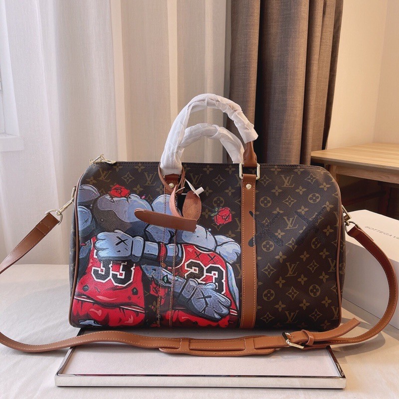Túi xách nữ, túi du lịch da thật cao cấp LV Louis Vuitton họa tiết hiện đại siêu xinh