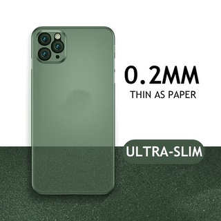 Ốp Điện Thoại Nhựa Cứng Siêu Mỏng 0.2mm Cho Iphone 11 Pro X Xr Xs Max Iphone Se 2 6 6s 7 8 Plus Iphone11