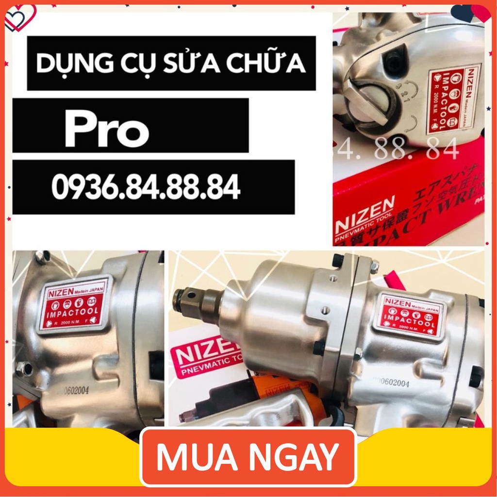 Súng bắn bulong 3/4'' Nizen - Bạc💥FREESHIP💥dụng cụ mở ốc chân 3/4 inch