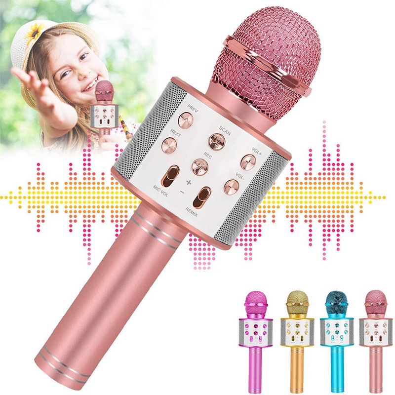 Micro Cầm Tay Không Dây Kết Nối Bluetooth Chuyên Nghiệp Dùng Hát Karaoke