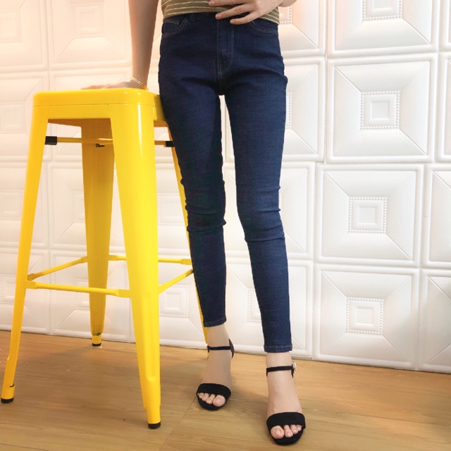 ⚡️Quần Jeans Nữ Trơn Xanh Xước - 0053