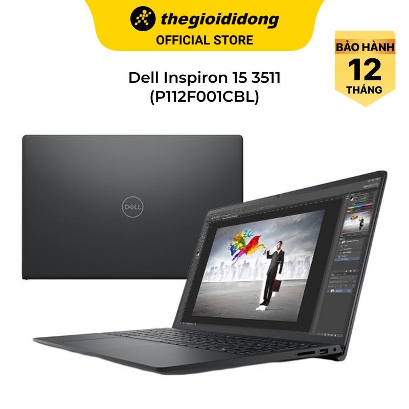 Laptop Dell Inspiron 15 3511 i3 1115G4/4GB/256GB/15.6"F/OfficeHS/Win11/(P112F001CBL)/Đen - Hàng chính hãng