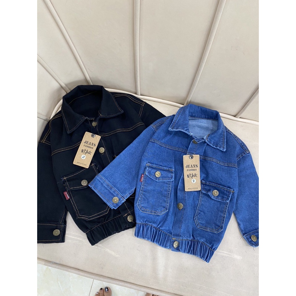 Áo khoác bò bo chun cho bé sành điệu