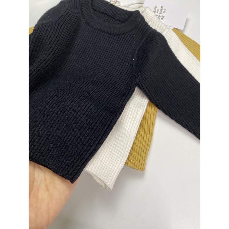 Áo len cho bé từ 0-3 tuổi, chất len cao cấp mềm mịn, màu sắc trơn đồng nhất cho các bé dễ phối đồ - HK KIDS (mã 0004)