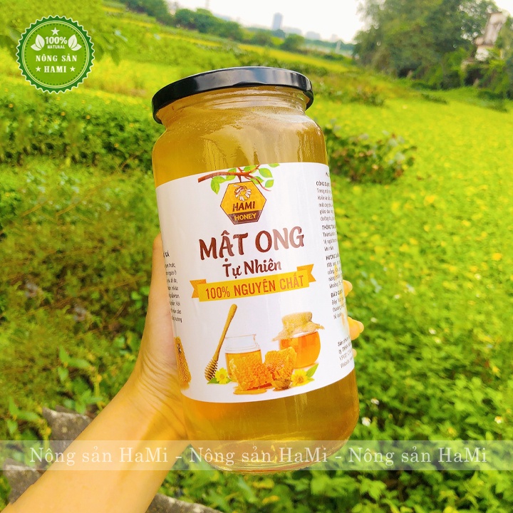 Mật ong rừng nguyên chất HaMi 1 Lít, đặc sánh, thơm ngon nguyên chất 100% tự nhiên, tốt cho sức khỏe - HSD 2 năm