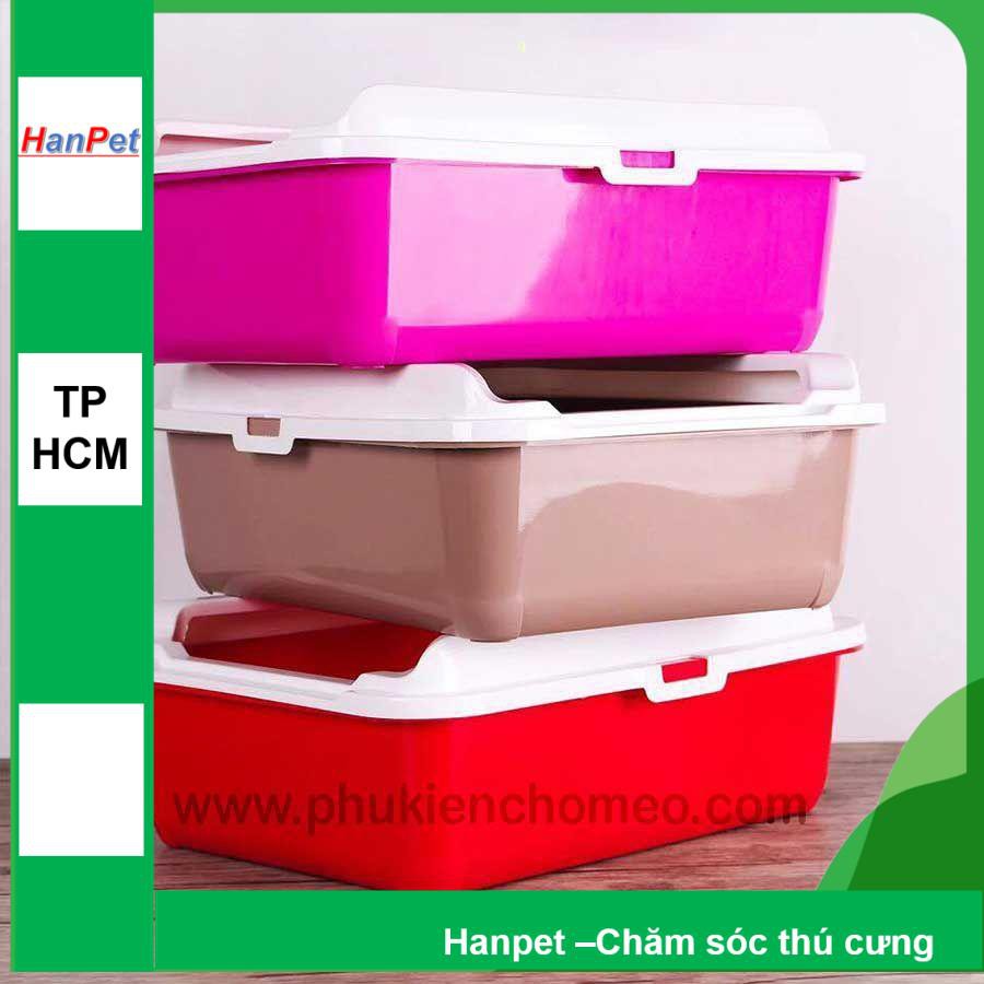 SP456 - Khay vệ sinh chữ nhật (hanpet 4711567) khay đựng cát vệ sinh mèo 45x35cm