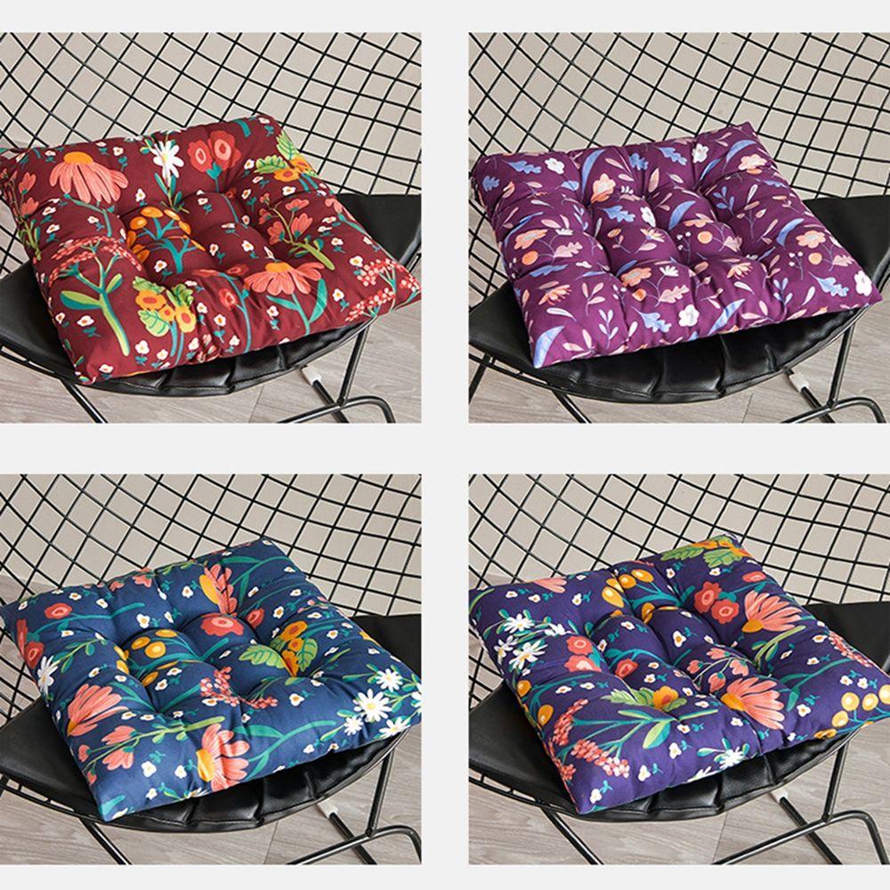 Đệm Cotton Vuông Lót Ghế Ngồi Văn Phòng In Họa Tiết