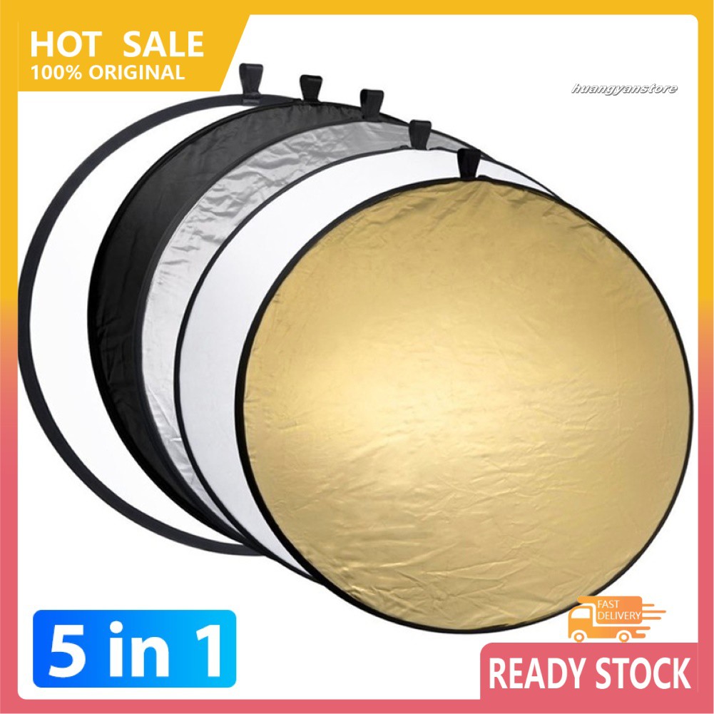 Tấm Phản Quang Tròn 80cm 5 Trong 1 Hỗ Trợ Chụp Ảnh