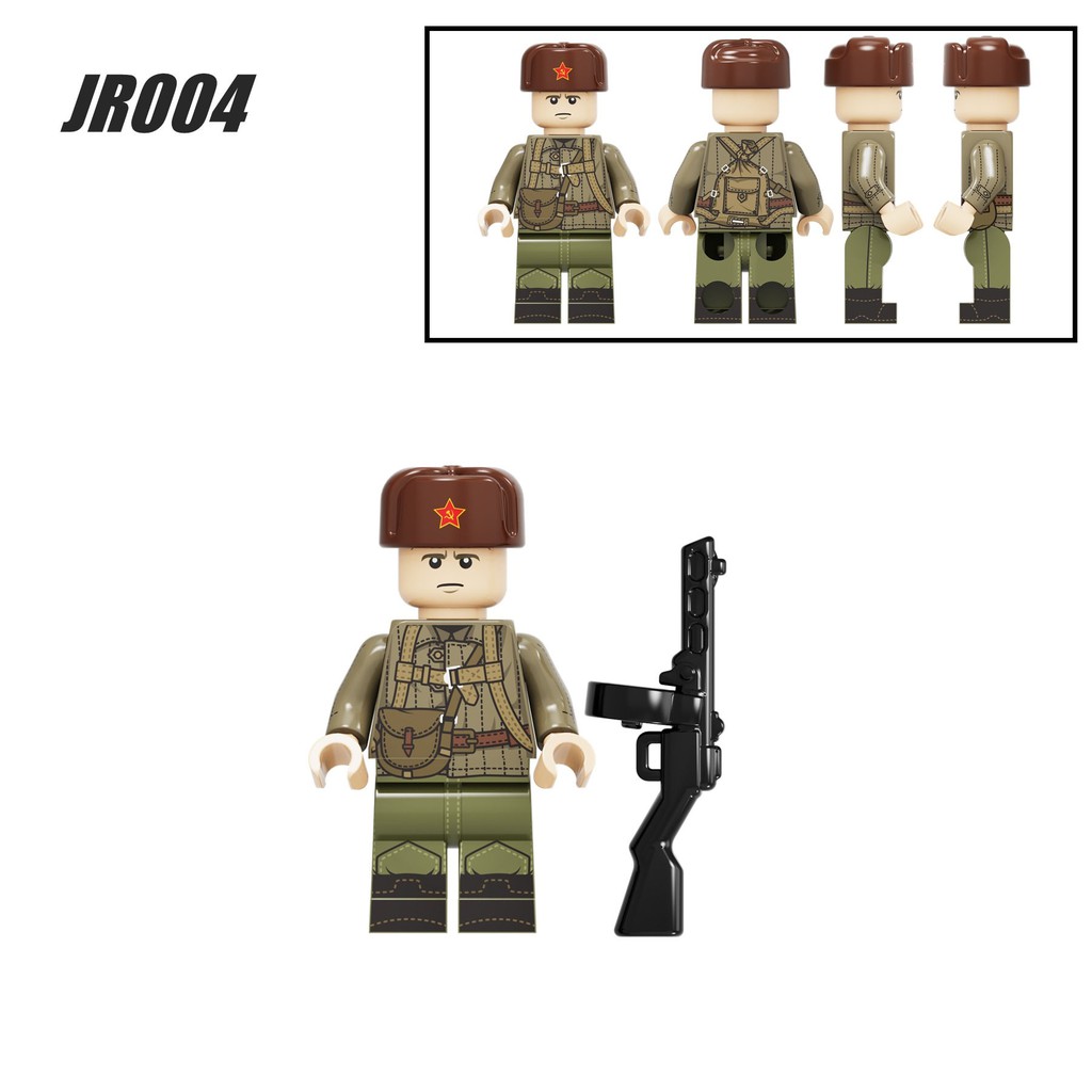 Mô Hình Lắp Ráp Lego Hình Lính Quân Đội Jr001-004