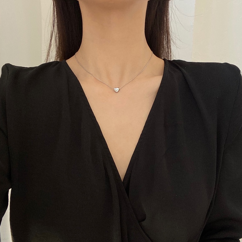 Dây chuyền mặt trái tim kim loại đơn giản độc đáo xinh xắn hợp thời trang cho nữ 191168