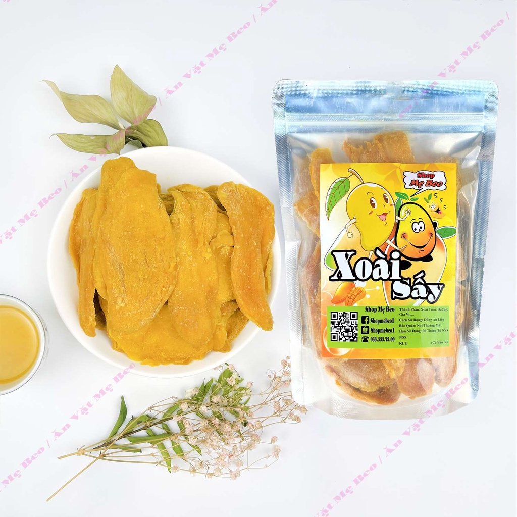 Xoài Sấy Dẻo Đà Lạt Nguyên Miếng 500G