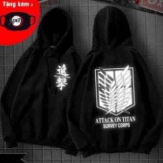 HOODIE Attack on Titan phản quang cực hót
