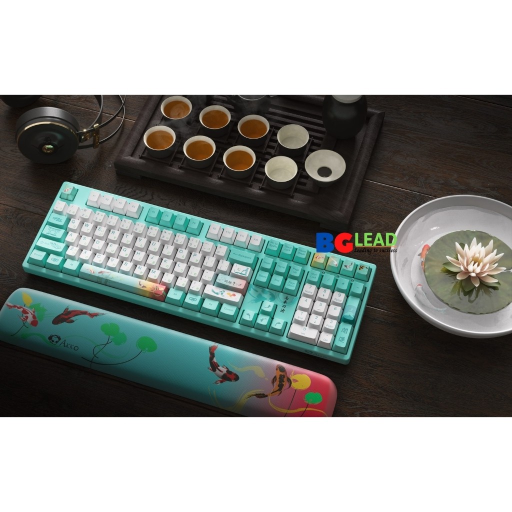 Bàn phím cơ AKKO 3108 V2 Monet'S Pond (blue, orange và pink AKKO switch V2) - Sản phẩm hot nhất của Akko - Mai Hoàng PP