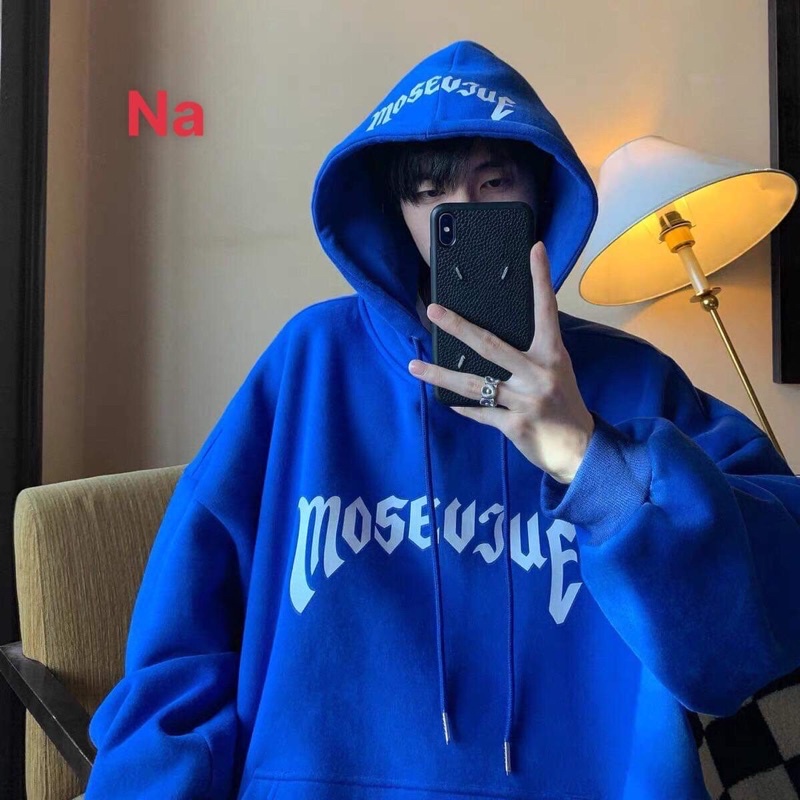 Áo hoodie Mose chữ lượn mũ 2 lớp NA8