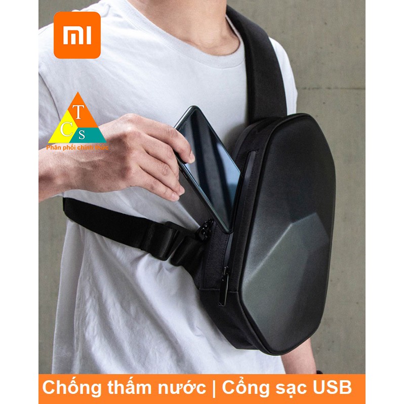 Túi đeo chéo Xiaomi BEABORN Polyhedron bằng PU chống thấm | WebRaoVat - webraovat.net.vn