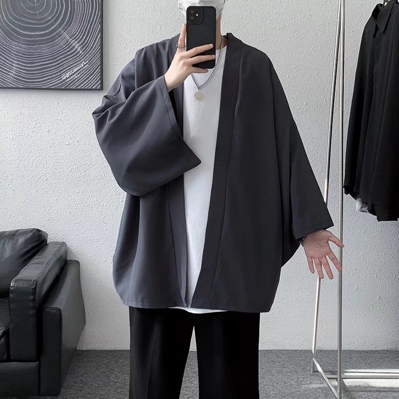 Áo Khoác Kimono Tay Lỡ Dáng Rộng Thời Trang Mùa Hè Cho Nam Và Nữ