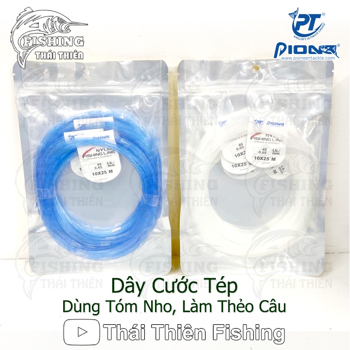 Dây Cước Tép Câu Cá  Pioneer Gói 250m Dùng Tóm Nho, Làm Thẻo Câu