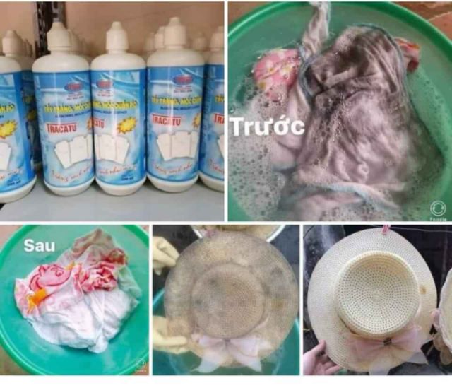 TẨY MỐC, TẨY TRẮNG QUẦN ÁO TRACATU 500ML