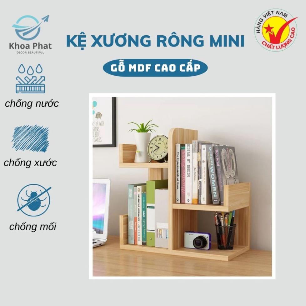 Kệ Sách Khoa Phát, Kệ Gỗ Góc Tường 5 Tầng, Gỗ Ép Công nghiệp Cao Cấp Bền Đẹp