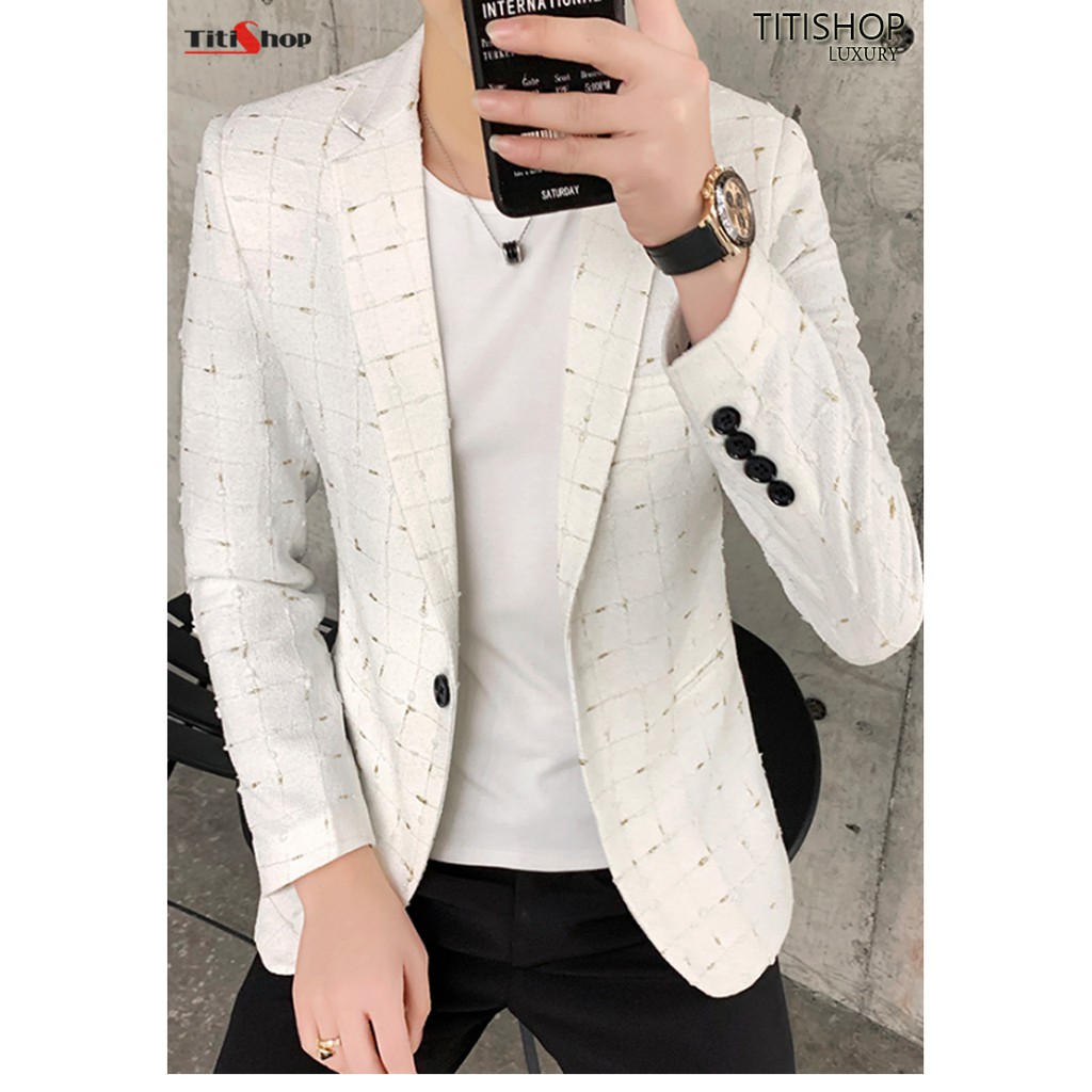 Áo Vest Nam Titishop VN366 Trắng Luxury