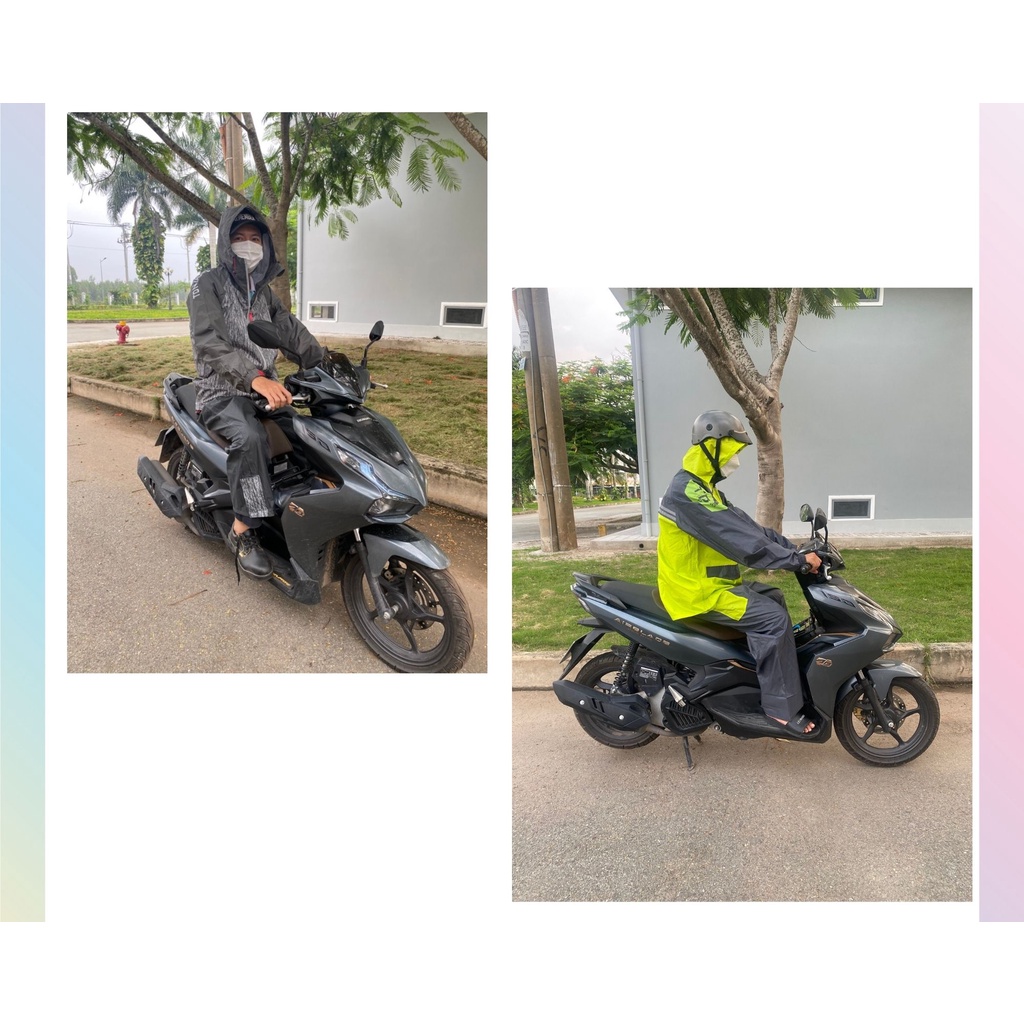 Áo mưa bộ cho bé, người lớn Siêu bền Siêu nhẹ Chống thấm nước bằng chất liệu cao cấp