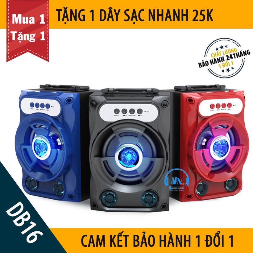 [BH 24 Tháng]  - Tặng Dây Sạc Nhanh 25K - LOA BLUETOOTH MINI KARAOKE DB16 - JAVA Shop