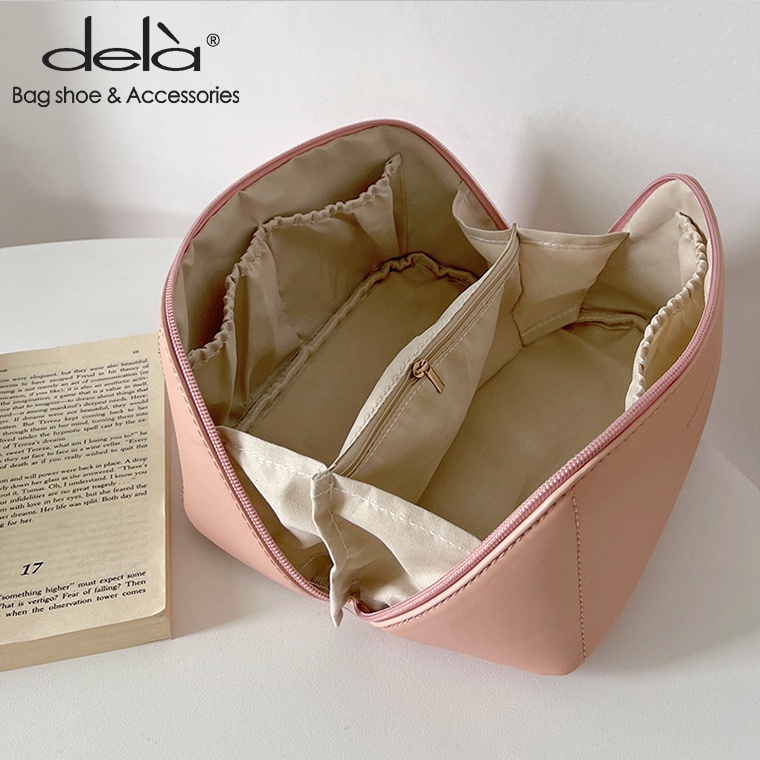 Dela Túi Đựng Mỹ Phẩm Sức Chứa Lớn Phân Chia Phần Tiên Tiến Thời Trang Mới Siêu hot Cho Nữ