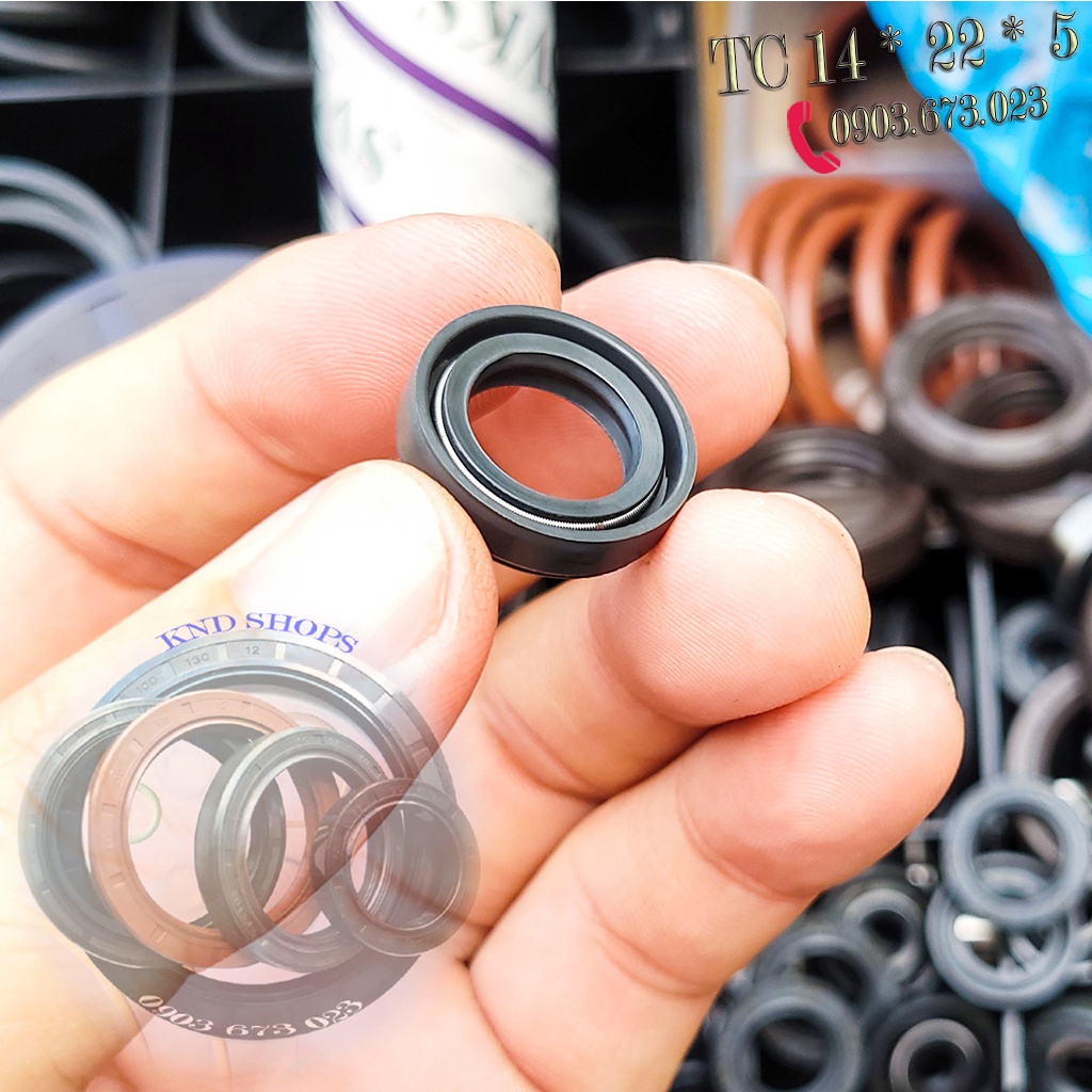 Phốt dầu TC 14*22*5, Phớt chặn nhớt trục chuyên cho phụ tùng máy rửa xe cao áp mimi | KND Shops