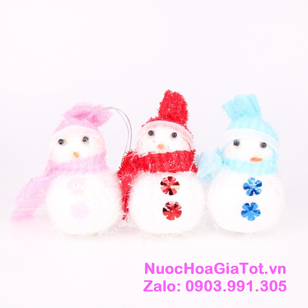 Người tuyết muốt trang trí cây thông giáng sinh noen noel