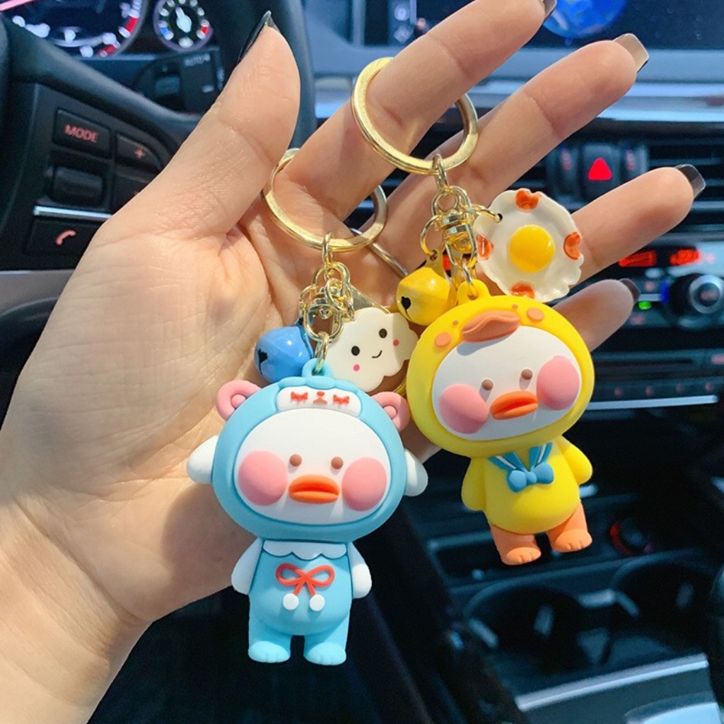 Móc Khóa Vịt Má Hồng Ngộ Nghĩnh Đáng Yêu- Móc Treo Chìa Khóa Ngộ Nghĩnh Cute