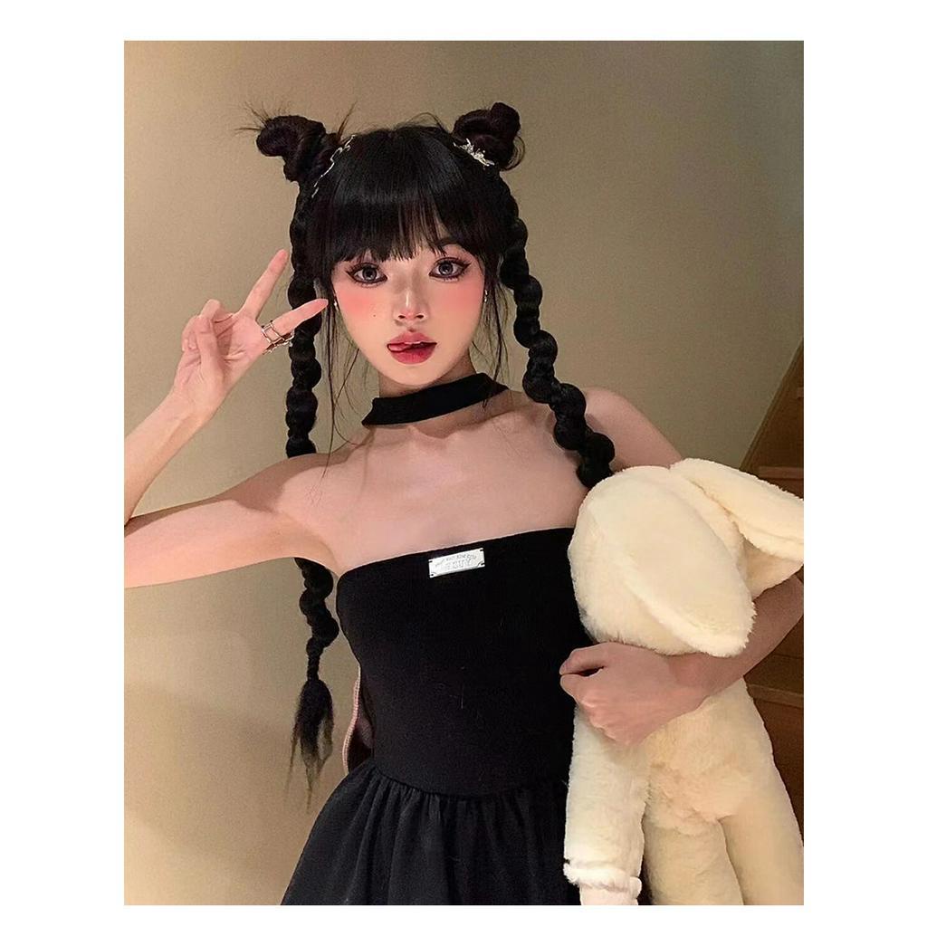 Tóc giả tết thắt bính dài 70cm J702 ❤️FREESHIP❤️ tóc tết thắt bính, tóc giả thắt bím