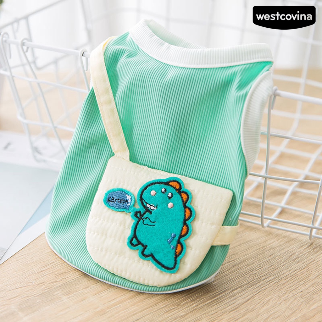 [Mới]♞Áo Sơ Mi Hình Khủng Long Thu Hút Dành Cho Cún Cưng