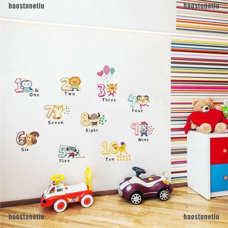 1 Set sticker Dán Tường Trang Trí Phòng Bé Hình Chữ Cái &amp; Con Số