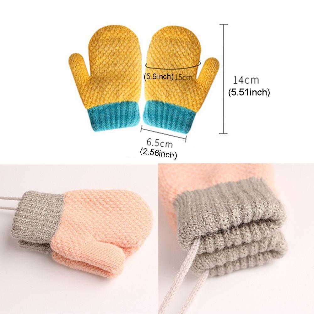WATTLE Găng Tay Đan Len Dày Kiểu Hoạt Hình Dễ Thương Cho Bé 2-6 Tuổi