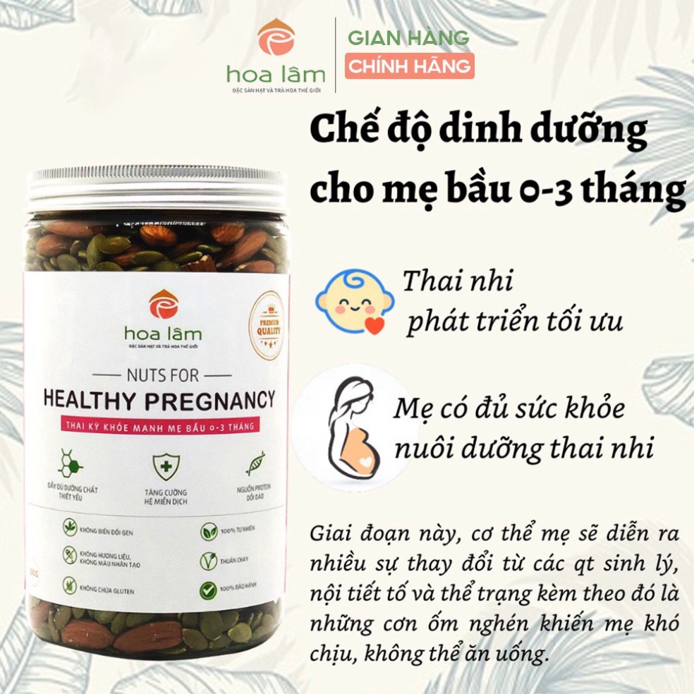 Hạt dinh dưỡng Hoa Lâm Nuts for Healthy Pregnancy cho mẹ bầu chu kì 0-3 tháng