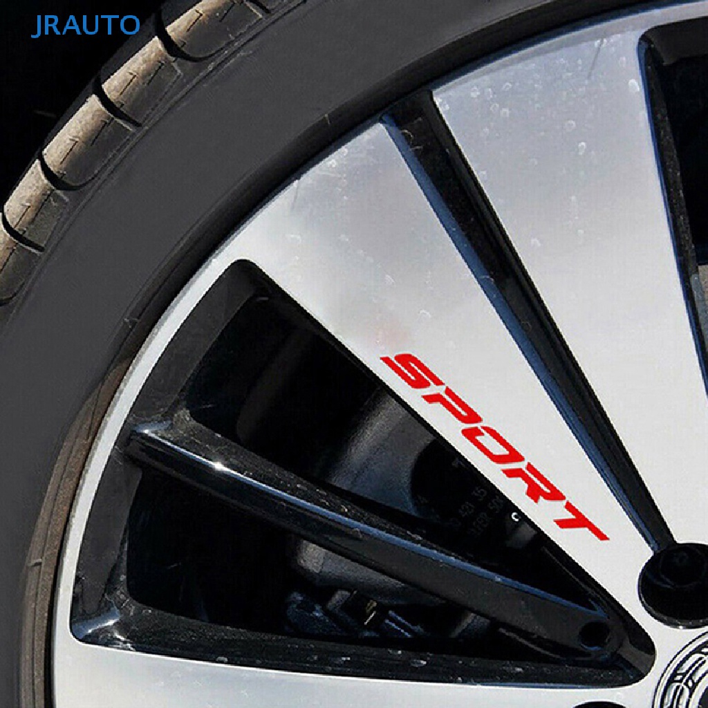 Bộ 4 Sticker Phản Quang Dán Trục Bánh Xe Hơi Thể Thao DIY