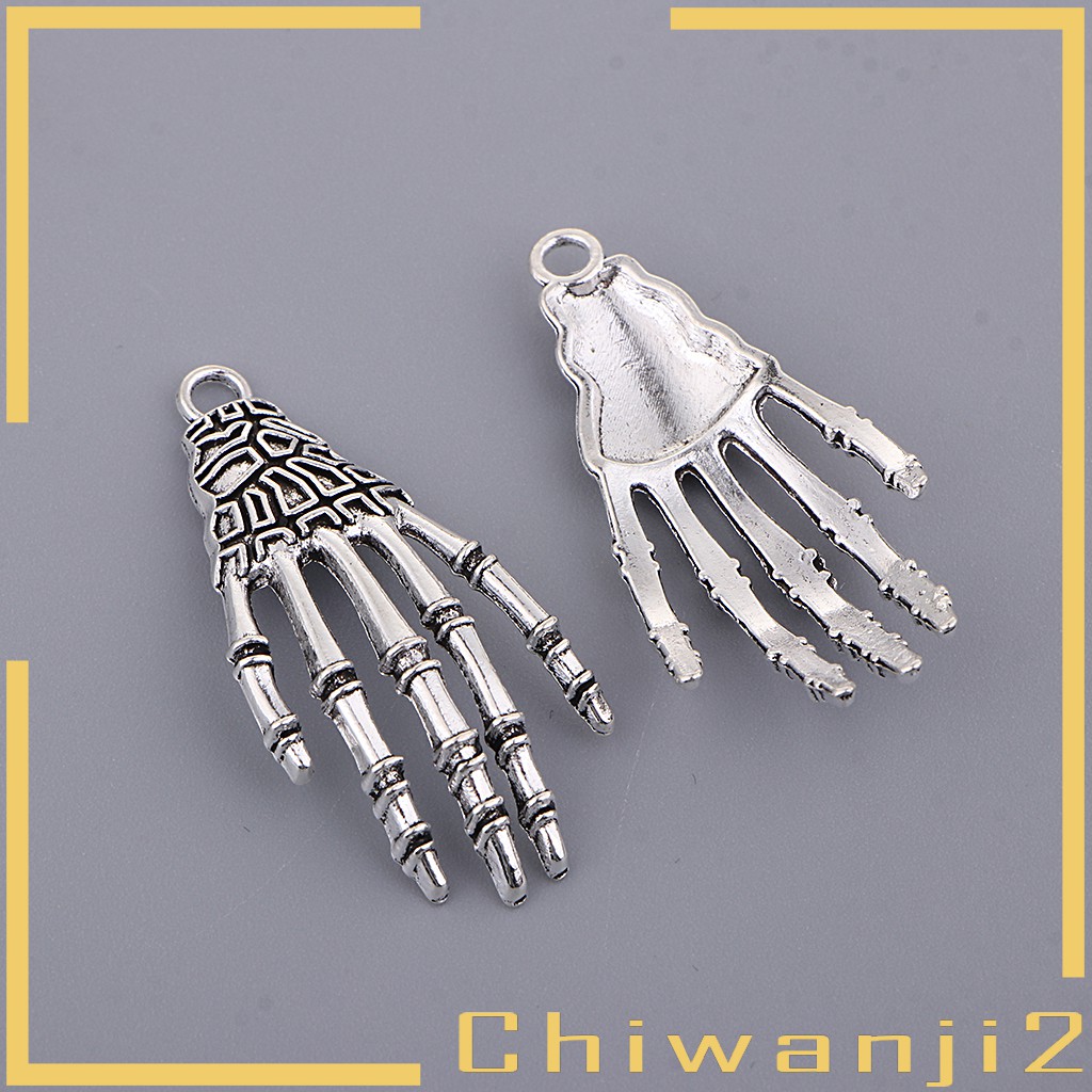 25 Bracelet Charms Skeleton Hand Pendant Jewelry Making Finding