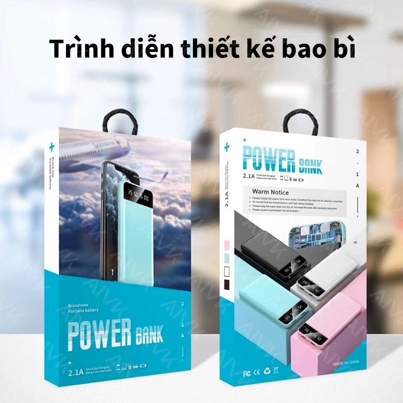 Sạc dự phòng Aivk Remax có màn hình led dung lượng 10000MAH cao cấp