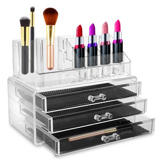 KỆ MỸ PHẨM BẰNG NHỰA MICA 3 TẦNG