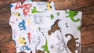 Bộ cotton giấy cho bé cộc tay ( combo 100k/5b)