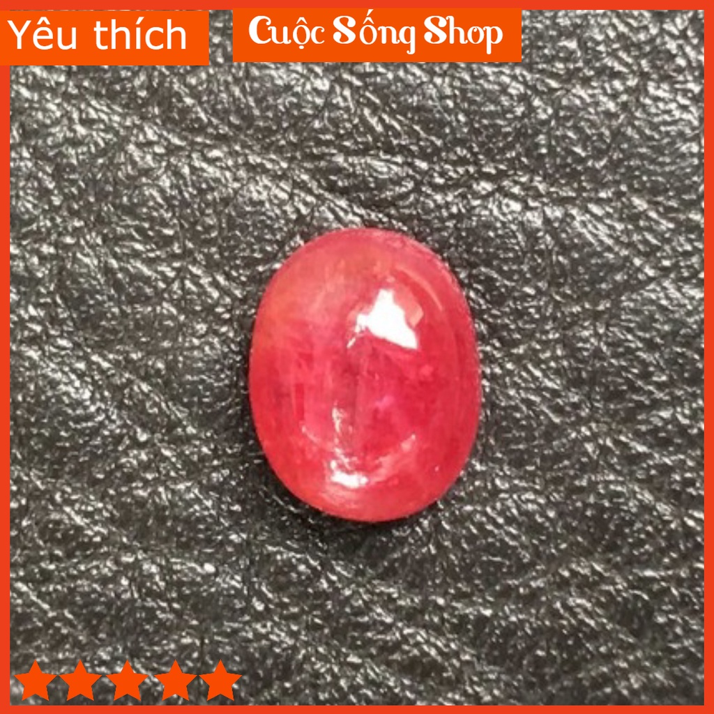 Viên Đá Ruby Tự Nhiên Yên Bái 2,31Carat, Đỏ Đậm Mặt Nhẫn, Mặt Dây Chuyền Vip D97