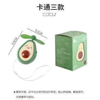 Quạt Mini Cầm Tay Hình Quả Bơ - Dễ Thương - Kèm Dây - stingdau610