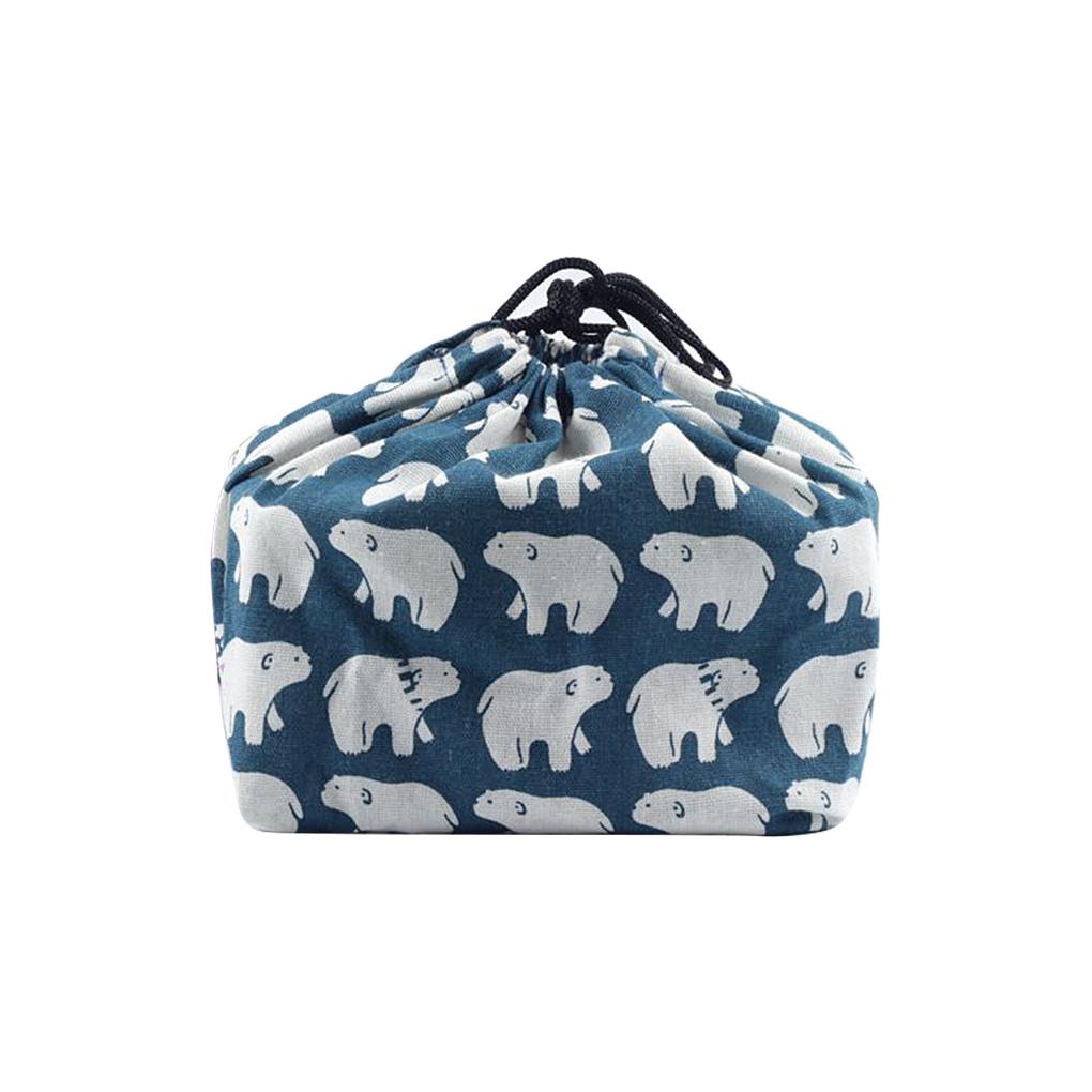 Túi Đựng Hộp Cơm Trưa Bằng Vải Lanh Cotton Tiện Dụng