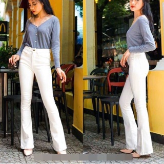 quẩn jeans  ống loe dài