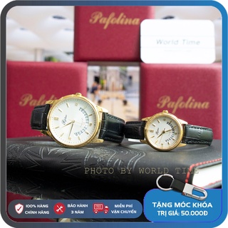 Đồng hồ cặp đôi nam nữchính hãng Pafolina 5039M , Fullbox , món quà tặng sang trọng cho các cặp đôi, mặt kính chống trầy