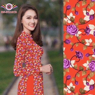 Áo dài hoa nhí mẫu mới