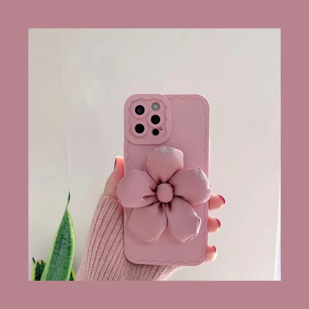 Ốp Điện Thoại tpu Họa Tiết Hoa Năm Cánh Màu Hồng Cho iphone x/xs max 7plus 11 proamx 12 proamx 13